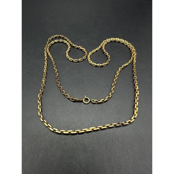 Vintage 1/20 12k Gold Filled Fancy Link Necklace 30" 3mm 27Gs - Picture 4 of 8